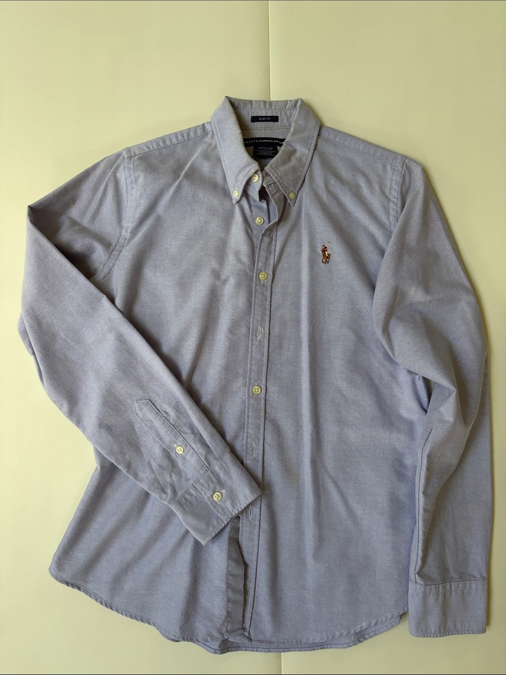 Ralph Lauren Light Blue Button-Down Oxford Shirt with Embroidered Pony